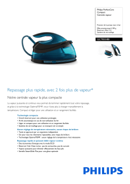 Philips GC7833/80 PerfectCare Compact Centrale vapeur Manuel utilisateur