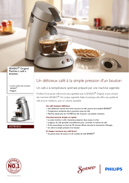 SENSEO® HD7818/51 SENSEO® Original Machine à café à dosettes Manuel utilisateur