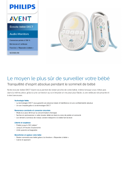 Avent SCD505/00 Avent Audio Monitors Écoute-bébé DECT Manuel utilisateur