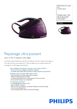 Philips GC9420/80 Perfect Care Aqua Pro Centrale vapeur Manuel utilisateur