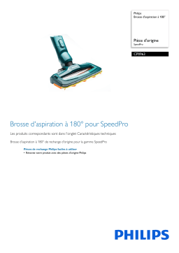 Philips CP0963/01 Brosse d'aspiration à 180° Manuel utilisateur