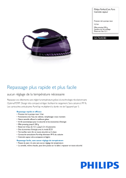 Philips GC7640/80 PerfectCare Pure Centrale vapeur Manuel utilisateur