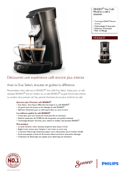 SENSEO® HD6566/51 SENSEO® Viva Café Machine à café à dosettes Manuel utilisateur