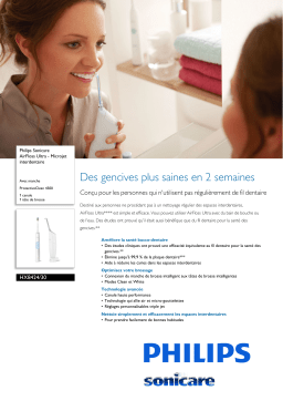 Sonicare HX8424/30 Sonicare AirFloss Ultra - Microjet interdentaire Manuel utilisateur