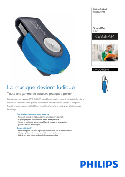 Philips SA4DOT02BN/12 GoGEAR Baladeur MP3 Manuel utilisateur