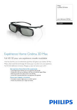 Philips PTA509/00 Lunettes 3D Active Manuel utilisateur