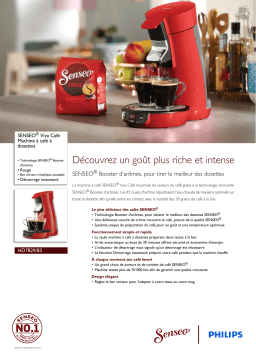 SENSEO® HD7829/83 SENSEO® Viva Café Machine à café à dosettes Manuel utilisateur
