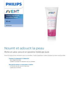 Avent SCF504/30 Crème mamelons sensibles Avent Manuel utilisateur