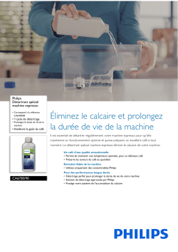 Philips CA6700/90 Détartrant spécial machine espresso Manuel utilisateur