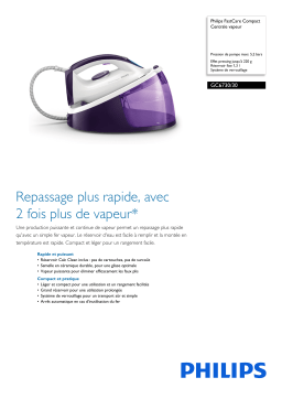 Philips GC6730/30 FastCare Compact Centrale vapeur Manuel utilisateur