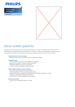 Philips SCX450/00 Écoute-bébé analogique Manuel utilisateur