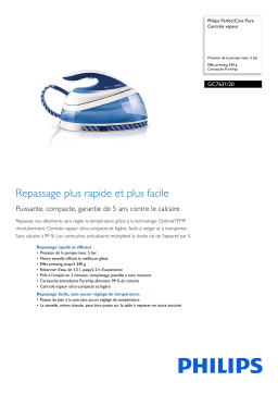 Philips GC7631/20 PerfectCare Pure Centrale vapeur Manuel utilisateur