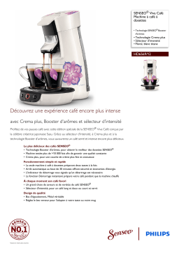 SENSEO® HD6569/12 SENSEO® Viva Café Machine à café à dosettes Manuel utilisateur
