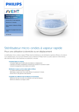 Avent SCF281/02 Avent Stérilisateur micro-ondes à vapeur Manuel utilisateur