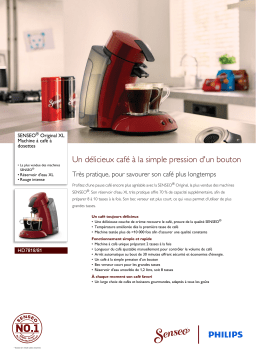 SENSEO® HD7818/81 SENSEO® Original XL Machine à café à dosettes Manuel utilisateur