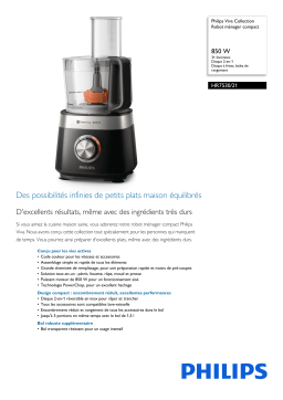 Philips HR7530/21 Viva Collection Robot ménager compact Manuel utilisateur