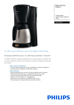 Philips HD7549/20 Café Gaia Cafetière Manuel utilisateur