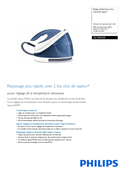 Philips GC7059/20 PerfectCare Viva Centrale vapeur Manuel utilisateur