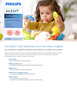 Avent SCF178/28 Avent Sucettes aérées Manuel utilisateur