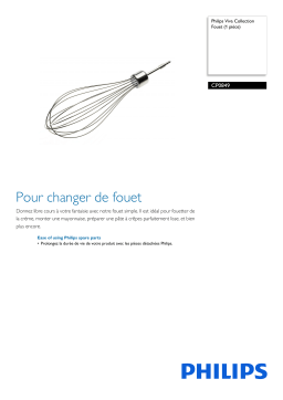 Philips CP0849/01 Viva Collection Fouet (1 pièce) Manuel utilisateur