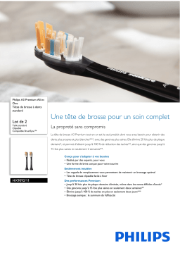 Philips HX9092/11 A3 Premium All-in-One Têtes de brosse à dents standard Manuel utilisateur