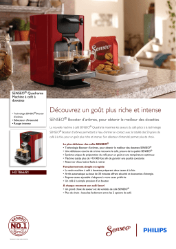 SENSEO® HD7866/81 SENSEO® Quadrante Machine à café à dosettes Manuel utilisateur