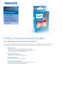 Philips 11066RU60X2/10 Ultinon Pro6000 SI Lampe de signalisation automobile Manuel utilisateur