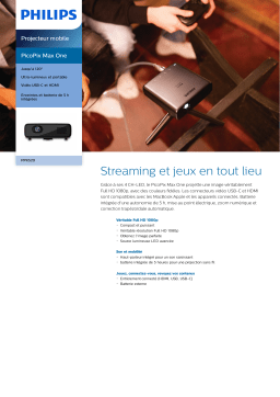 Philips PPX520/INT PicoPix Max One Projecteur mobile Manuel utilisateur