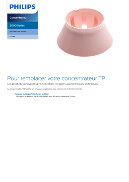 Philips CP1701/01 Concentrateur Manuel utilisateur