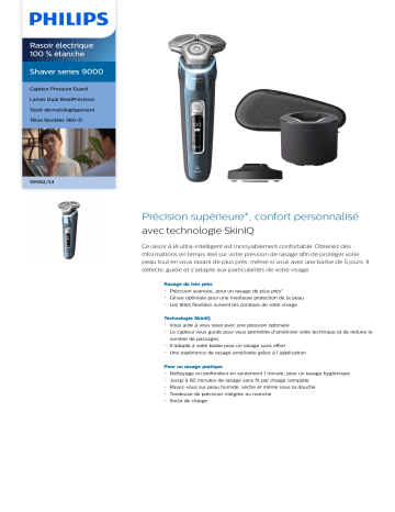 Philips S9982/54 Shaver series 9000 Rasoir électrique 100 % étanche Manuel utilisateur | Fixfr