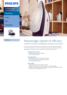 Philips GC7530/02 InstantCare Centrale vapeur haute pression Manuel utilisateur