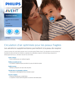 Avent SCF178/27 Avent Sucettes aérées Manuel utilisateur