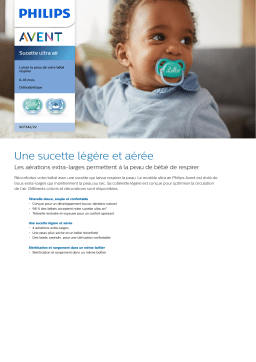 Avent SCF342/22 Avent Sucette ultra air Manuel utilisateur