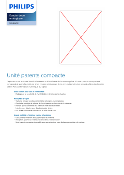 Philips SCD464/00 Écoute-bébé analogique Manuel utilisateur