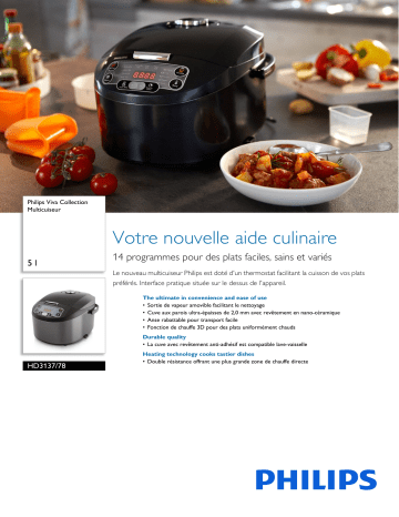 Philips HD3137/78 Viva Collection Multicuiseur Manuel utilisateur | Fixfr