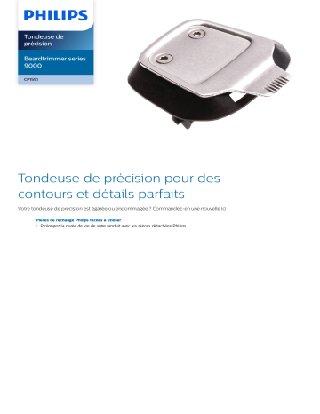 Philips CP1591/01 Tondeuse de précision Manuel utilisateur | Fixfr