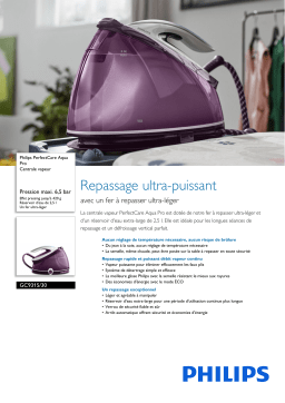 Philips GC9315/30 PerfectCare Aqua Pro Centrale vapeur Manuel utilisateur