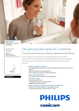 Sonicare HX8492/04 Sonicare AirFloss Ultra - Microjet interdentaire Manuel utilisateur