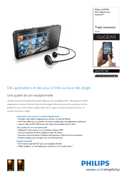 Philips SA3CNT16K/02 GoGEAR Mini tablette sous Android™ Manuel utilisateur