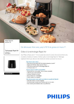 Philips HD9270/70 Essential Airfryer XL Manuel utilisateur