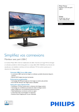 Philips 243S1/00 Moniteur LCD avec port USB-C Manuel utilisateur