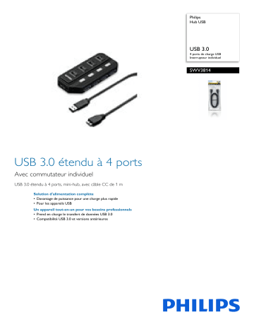 Philips SWV3814/59 Hub USB Manuel utilisateur | Fixfr