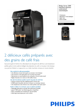 Philips EP2220/10R1 Series 2200 Machines espresso entièrement automatiques Manuel utilisateur