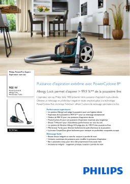 Philips FC9744/09R1 PowerPro Expert Aspirateur sans sac Manuel utilisateur