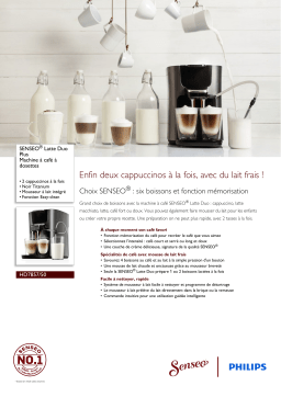 SENSEO® HD7857/50 SENSEO® Latte Duo Plus Machine à café à dosettes Manuel utilisateur