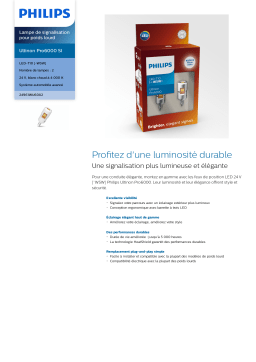 Philips 24961WU60X2/10 Ultinon Pro6000 SI Lampe de signalisation pour poids lourd Manuel utilisateur