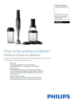 Philips HR2656/90 Viva Collection Mixeur plongeant ProMix Manuel utilisateur