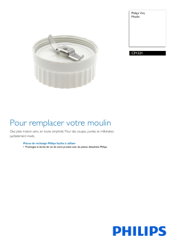 Philips CP1321/01 Viva Moulin Manuel utilisateur