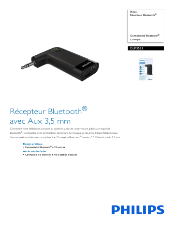 Philips DLP3533/00 Récepteur Bluetooth® Manuel utilisateur | Fixfr