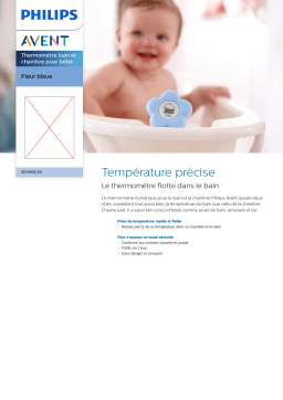 Avent SCH550/20 Avent Thermomètre bain et chambre pour bébé Manuel utilisateur
